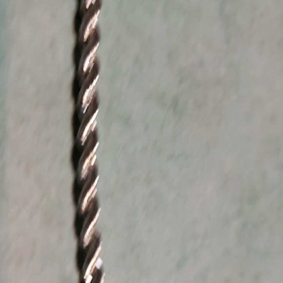 Sterling Silver Twisted Rope Necklace - Picture 3 of 4